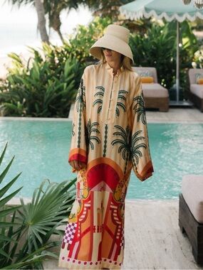 Cristiano Marcheli Fiorenza Kaftan Dress NWT S
